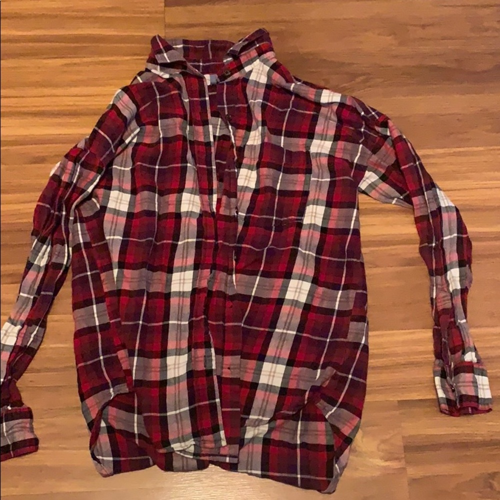 red white and black flannel